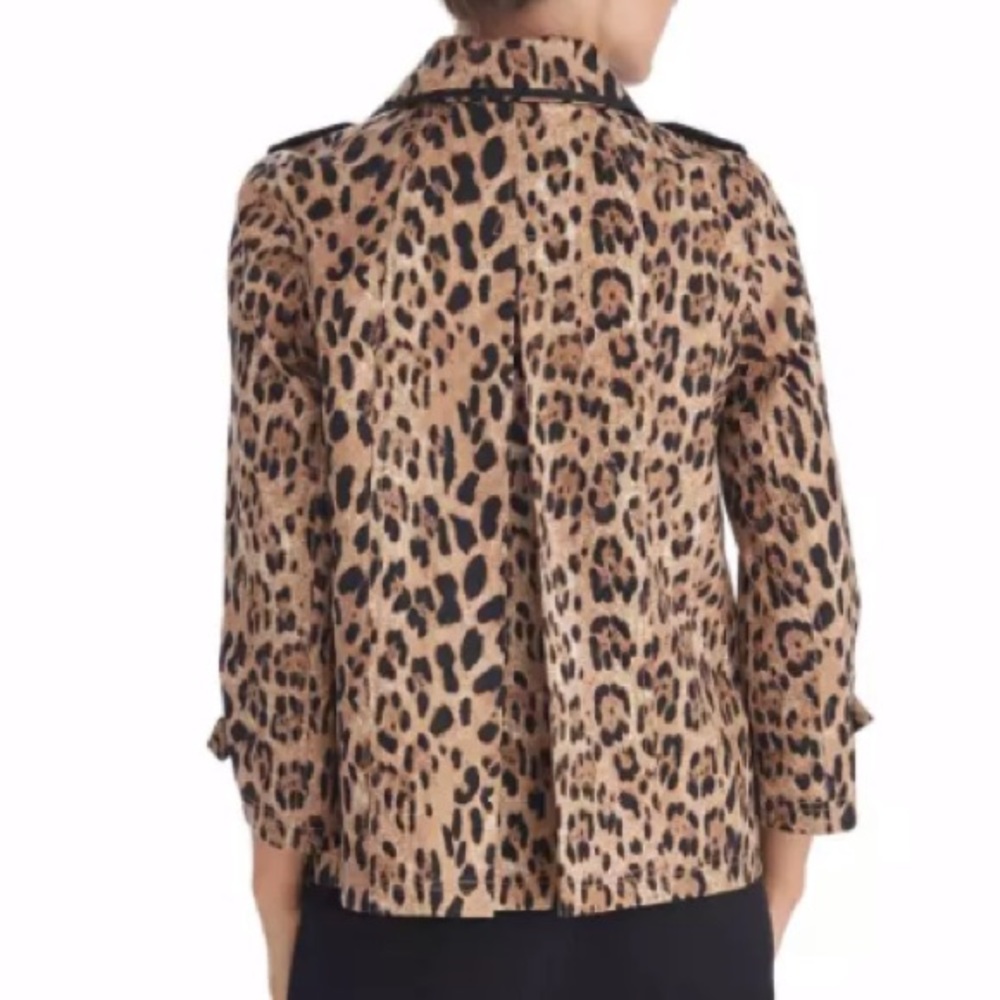 White House Black Market Leopard Swing Jacket - Picture 2 of 9